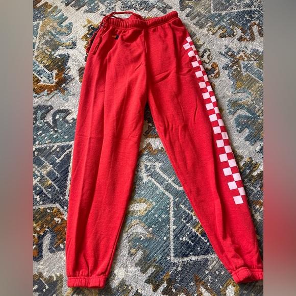Aviator Nation Red/White Checkered Sweatpants - Picture 7 of 8
